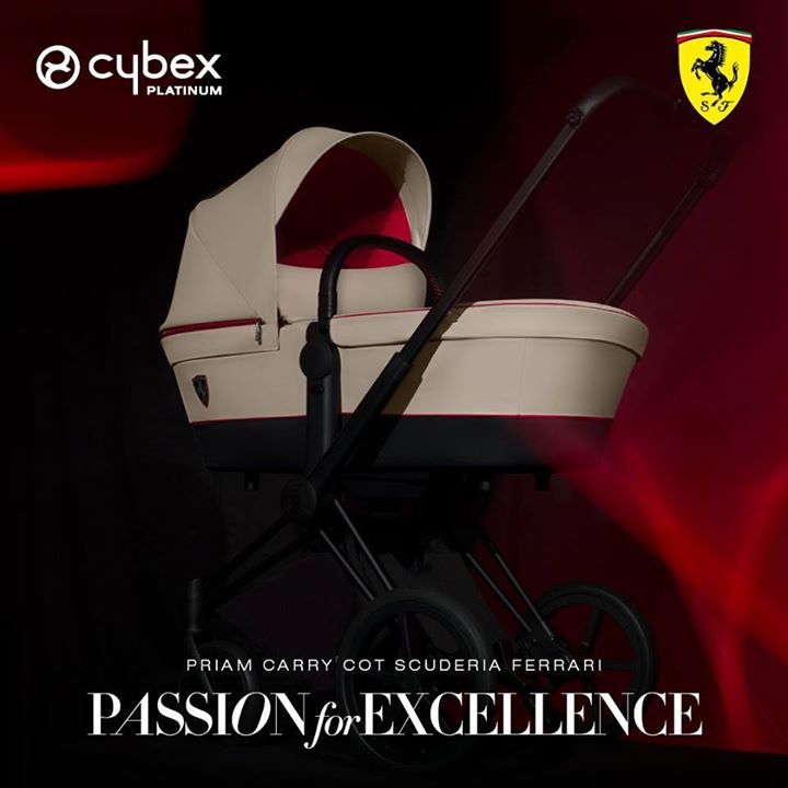 Wózek dziecięcy Cybex PRIAM Scuderia Ferrari – luksusowe połączenie designu, precyzji i sportowego charakteru.